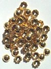 100 6mm Scalloped Edge Gold Plated Bead Caps